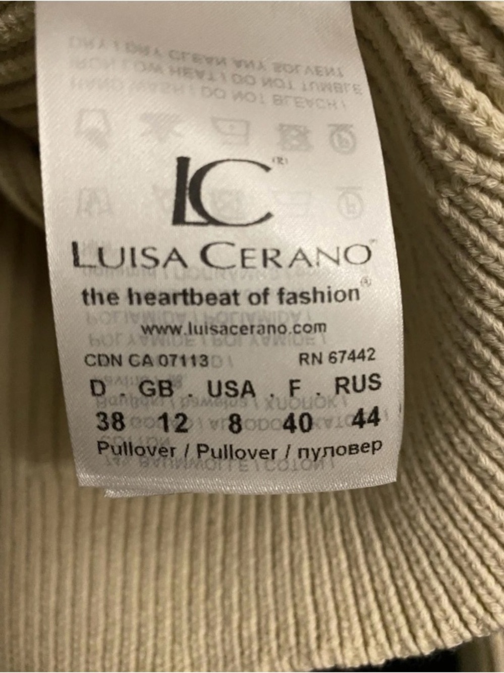 Tan Zip-Front V-Neck Ribbed Sweater - Picture 3 of 6